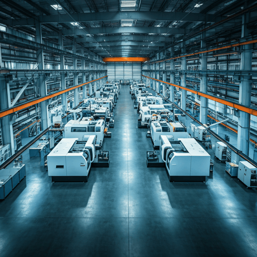 Steel coils staged in a distribution warehouse